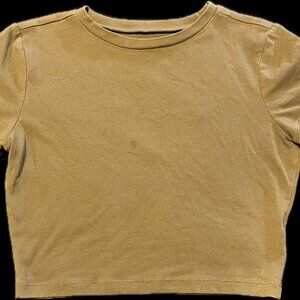 Wild Fable Forest Green Crop Tee S